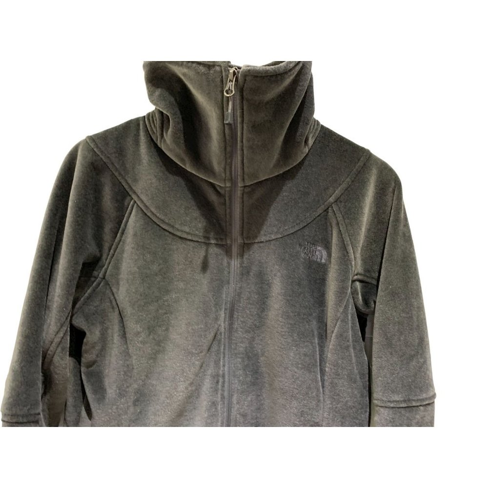 The North Face Polartec Womens Velour fleece Gray Full Zip Jacket Large